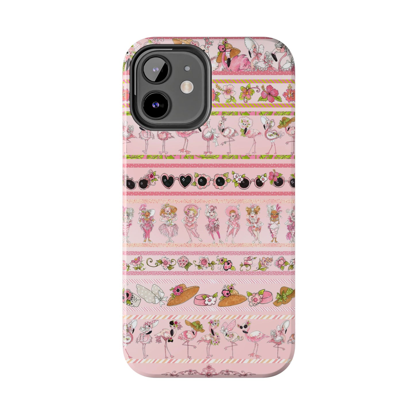 Flam Borders Pink Phone Case