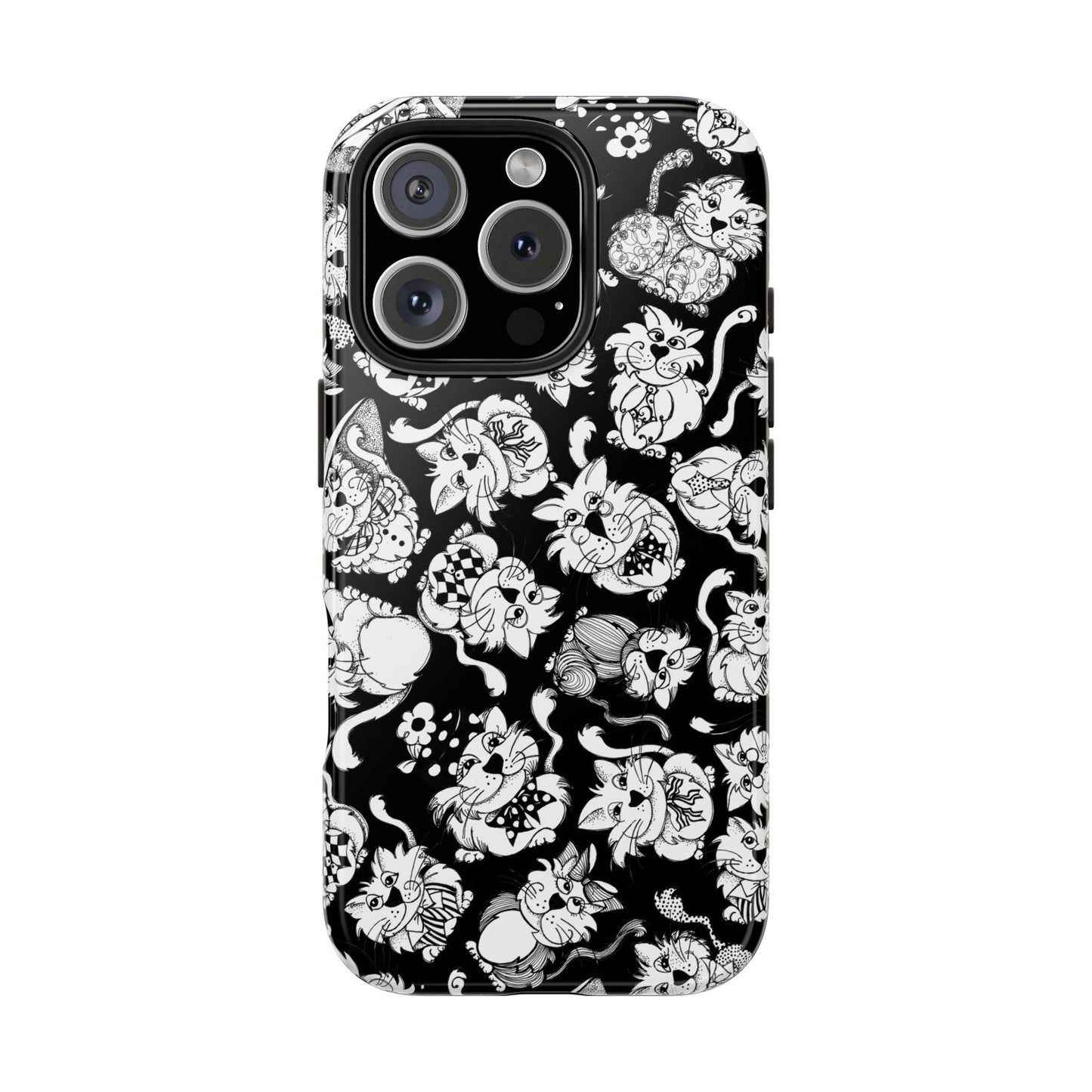 So Kitties Tossed Black Phone Case