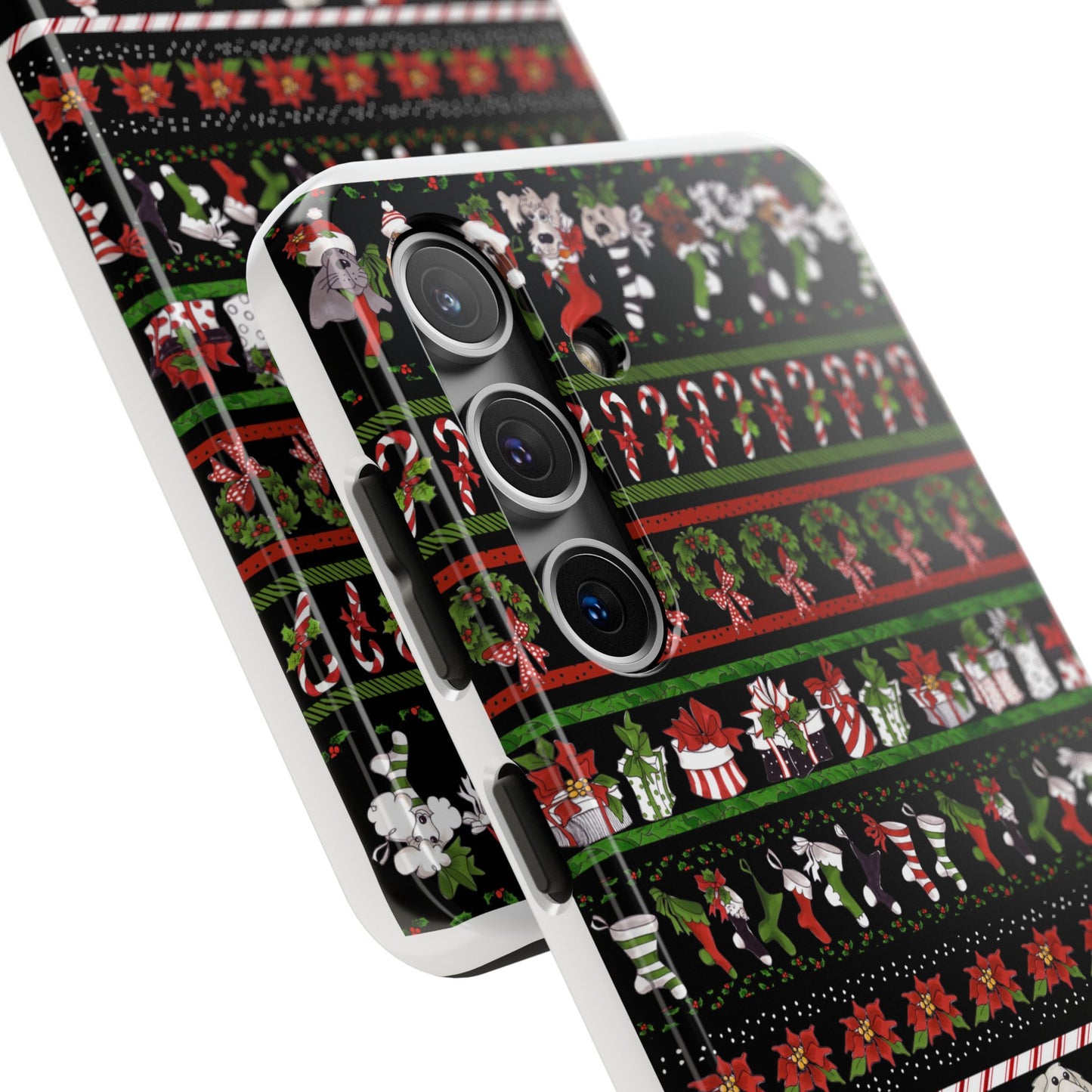 Holiday Borders Black Phone Case
