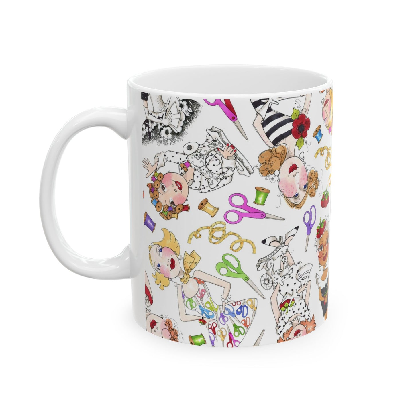 Sew Tossed White Cup