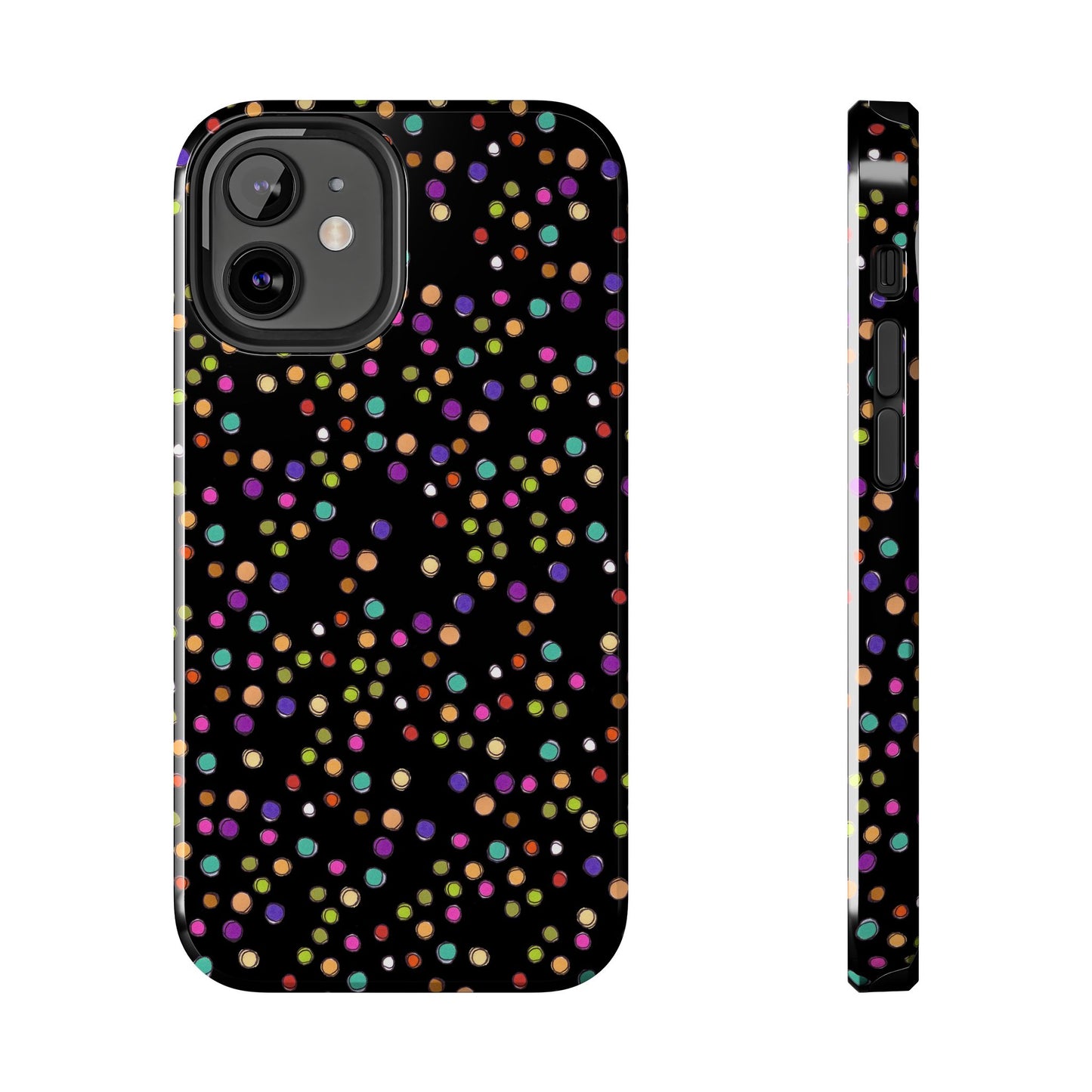 Dog Dots Black Phone Case