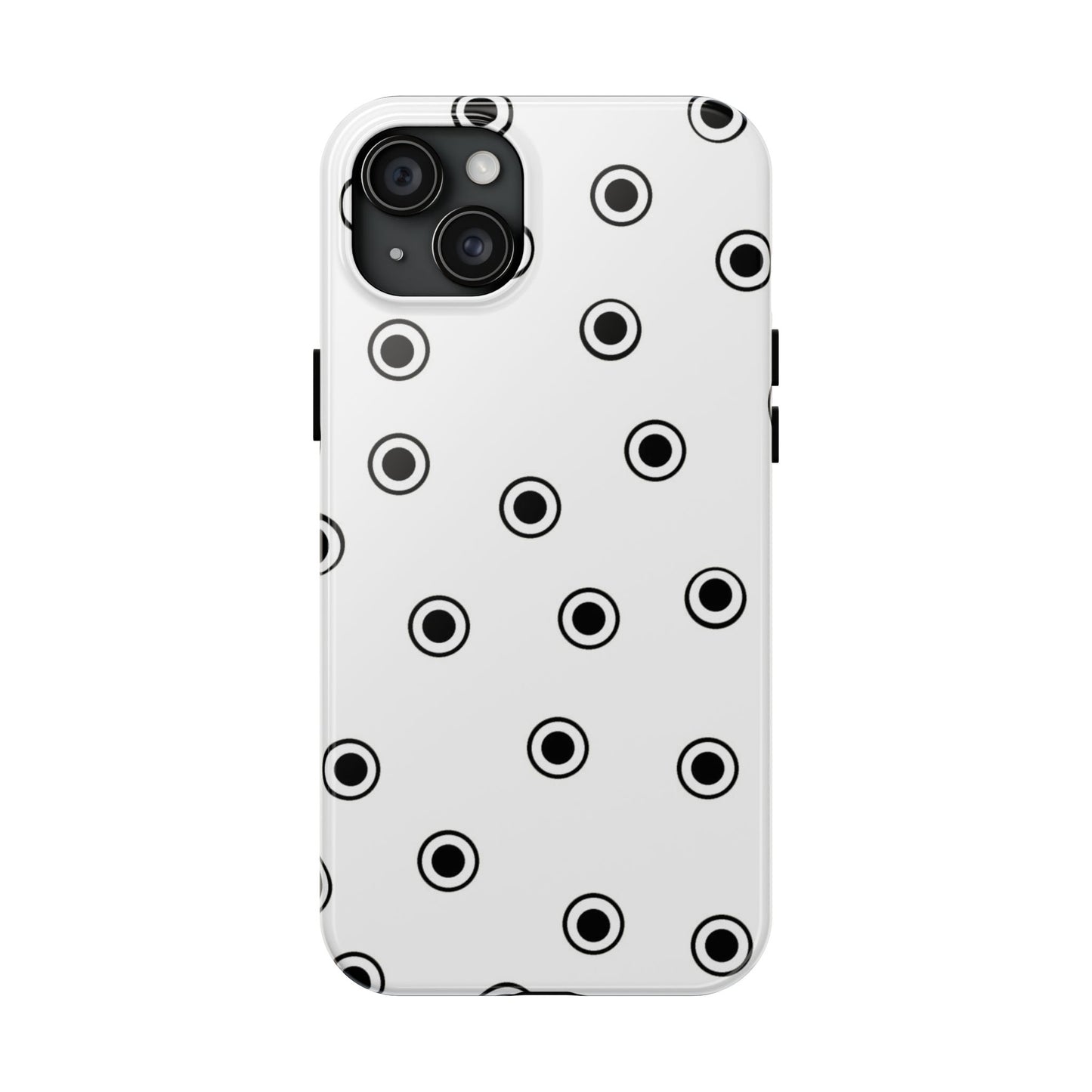 CD Dots White / Black Phone Case