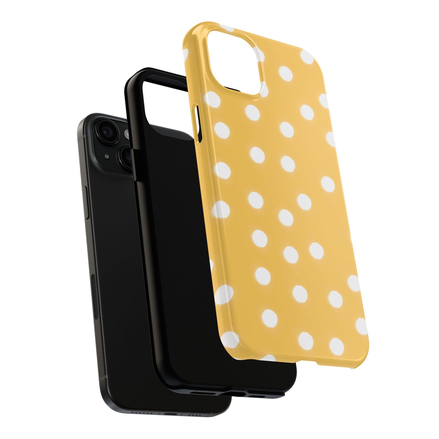 Jumbo Dots Yellow / White Phone Case