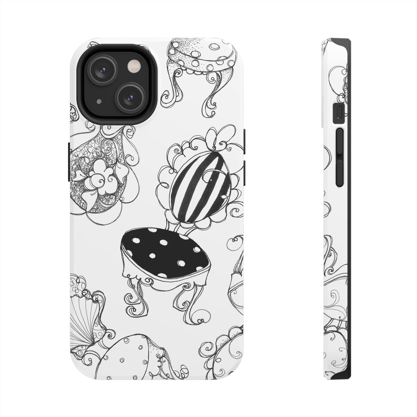 Bistro Chairs White Phone Case