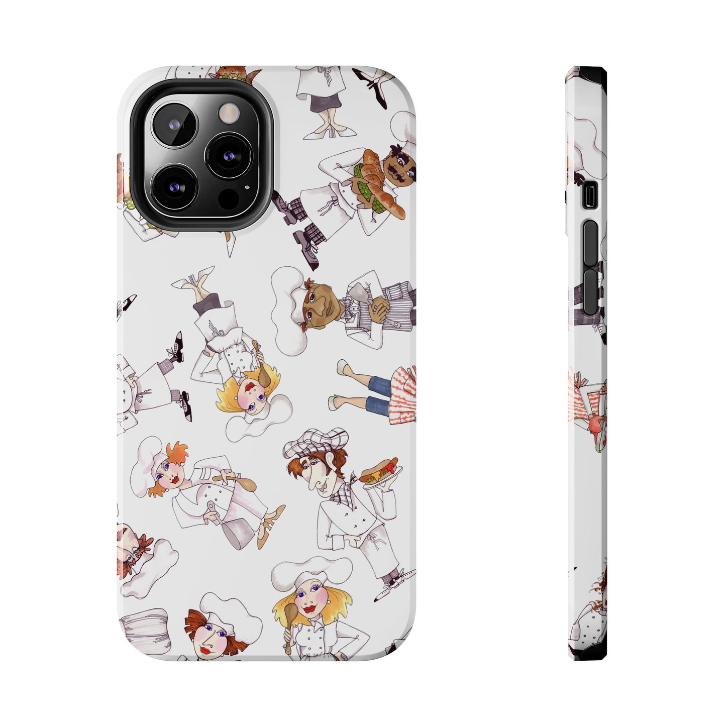 Tossed Chefs White Phone Case