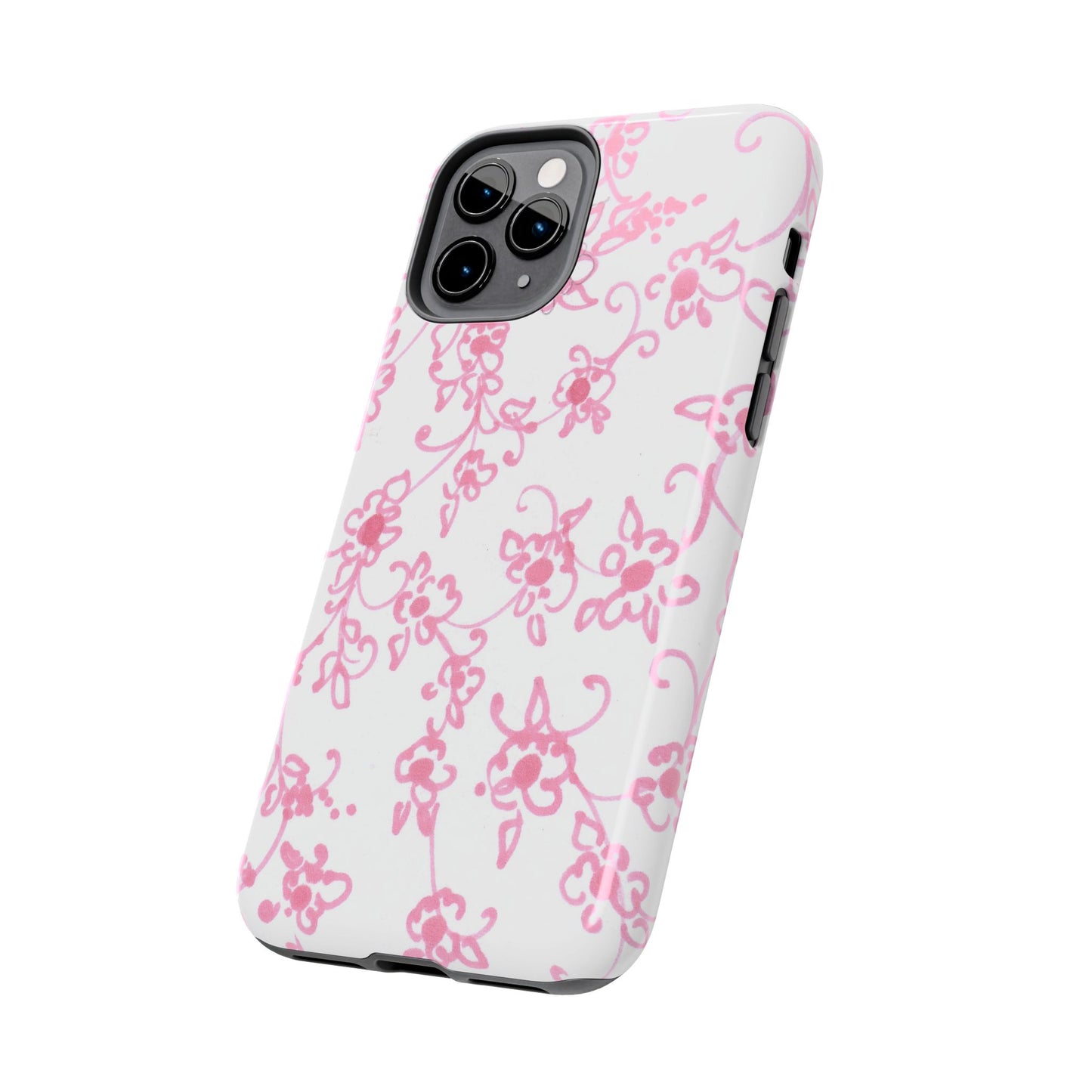 Juliette Ladies White / Pink Flowers Phone Case