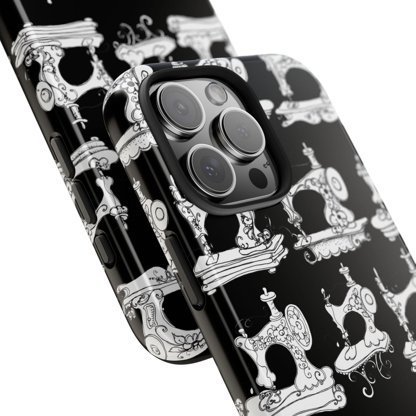 Sew Sew Black / White Phone Case