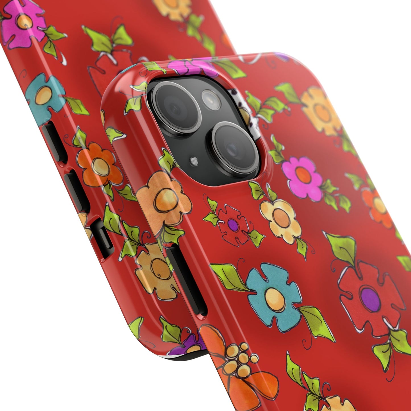 Happy Blooms Red Phone Case