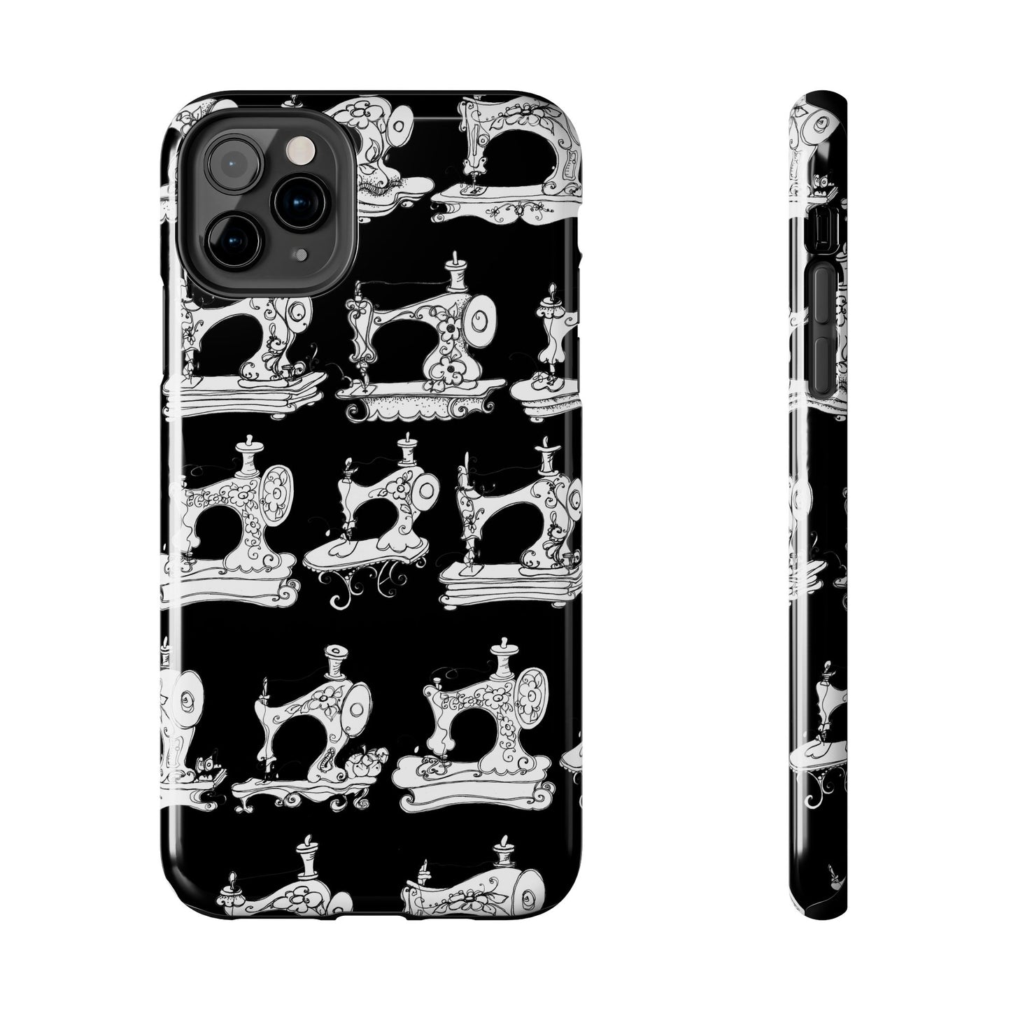Sew Sew Black / White Phone Case