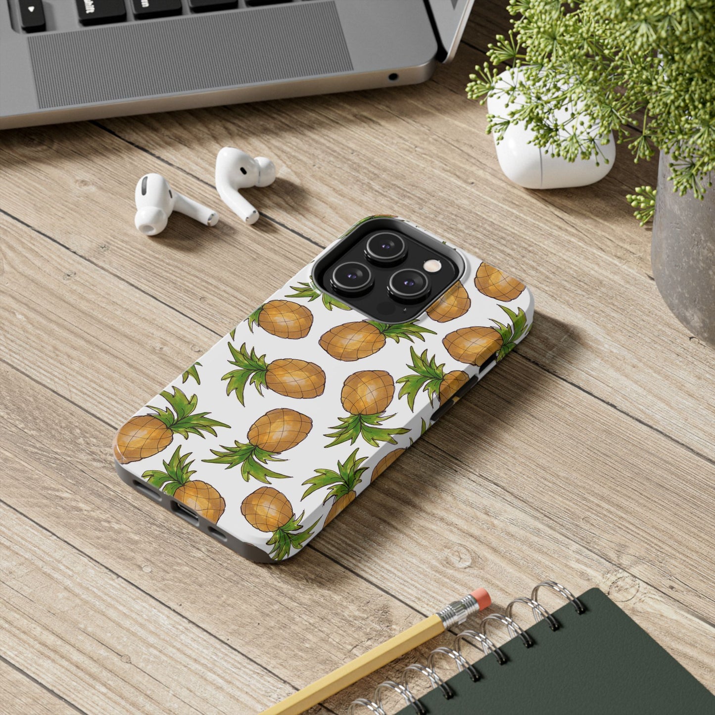 Pineapple Toss White Phone Case