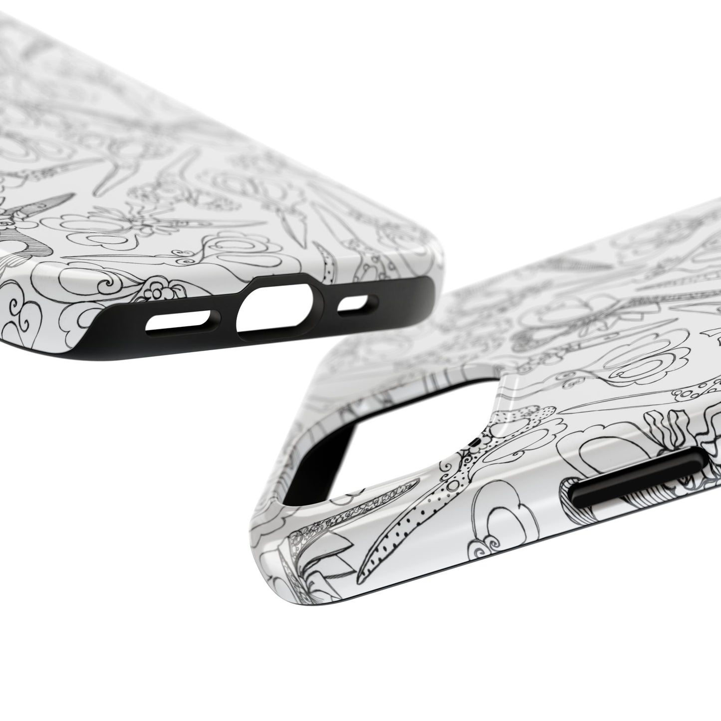 Scissor Blizzard White Phone Case
