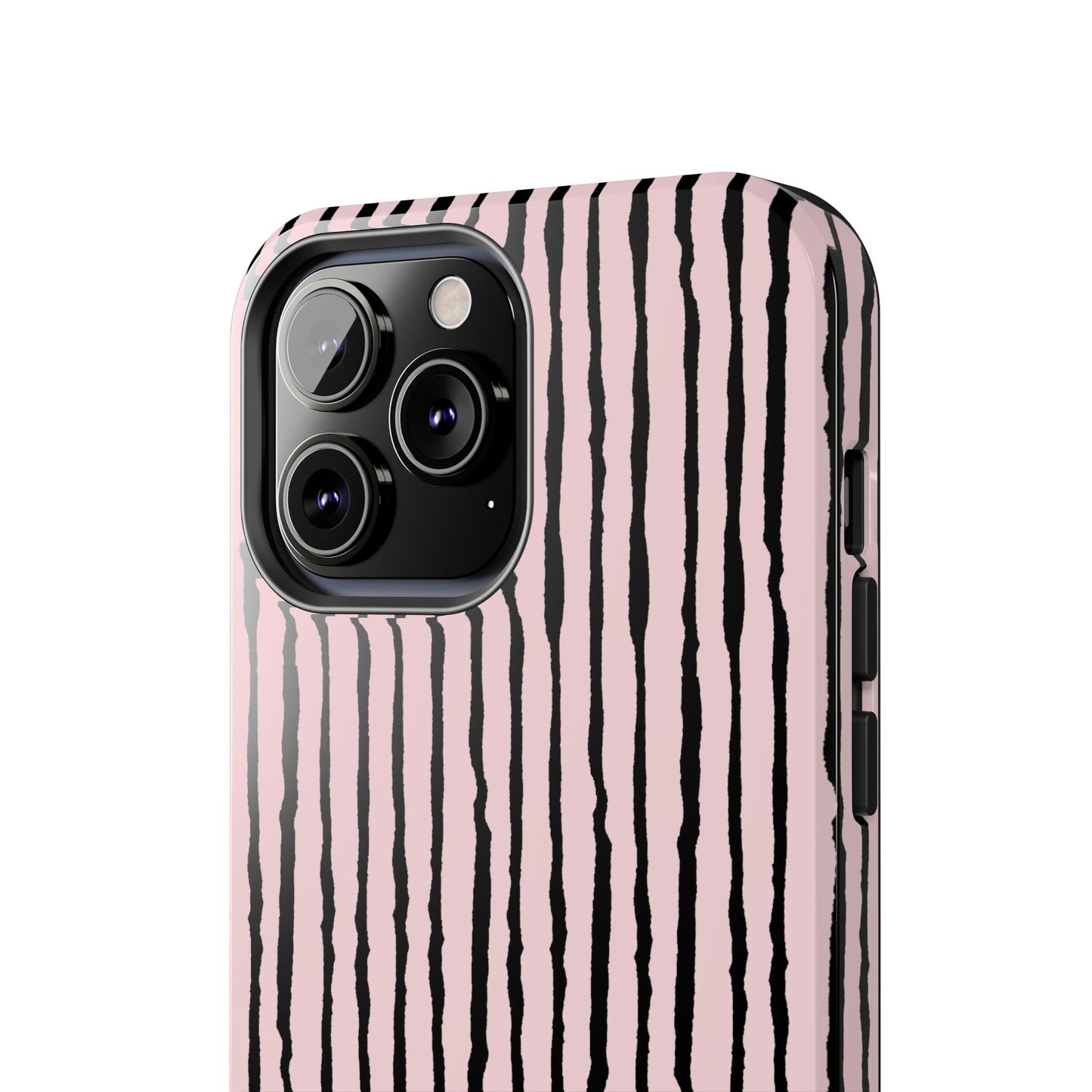Sorta Stripe Light Pink / Black Phone Case