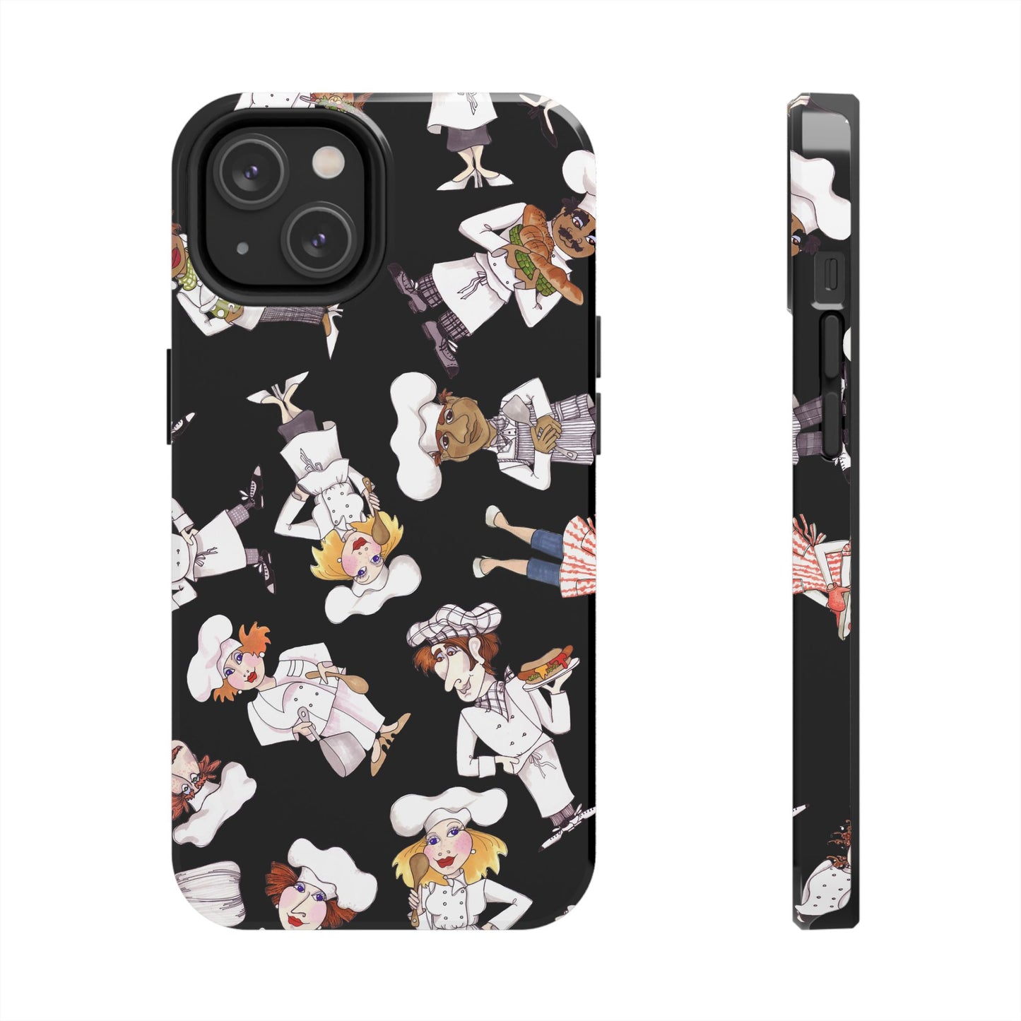 Tossed Chefs Black Phone Case