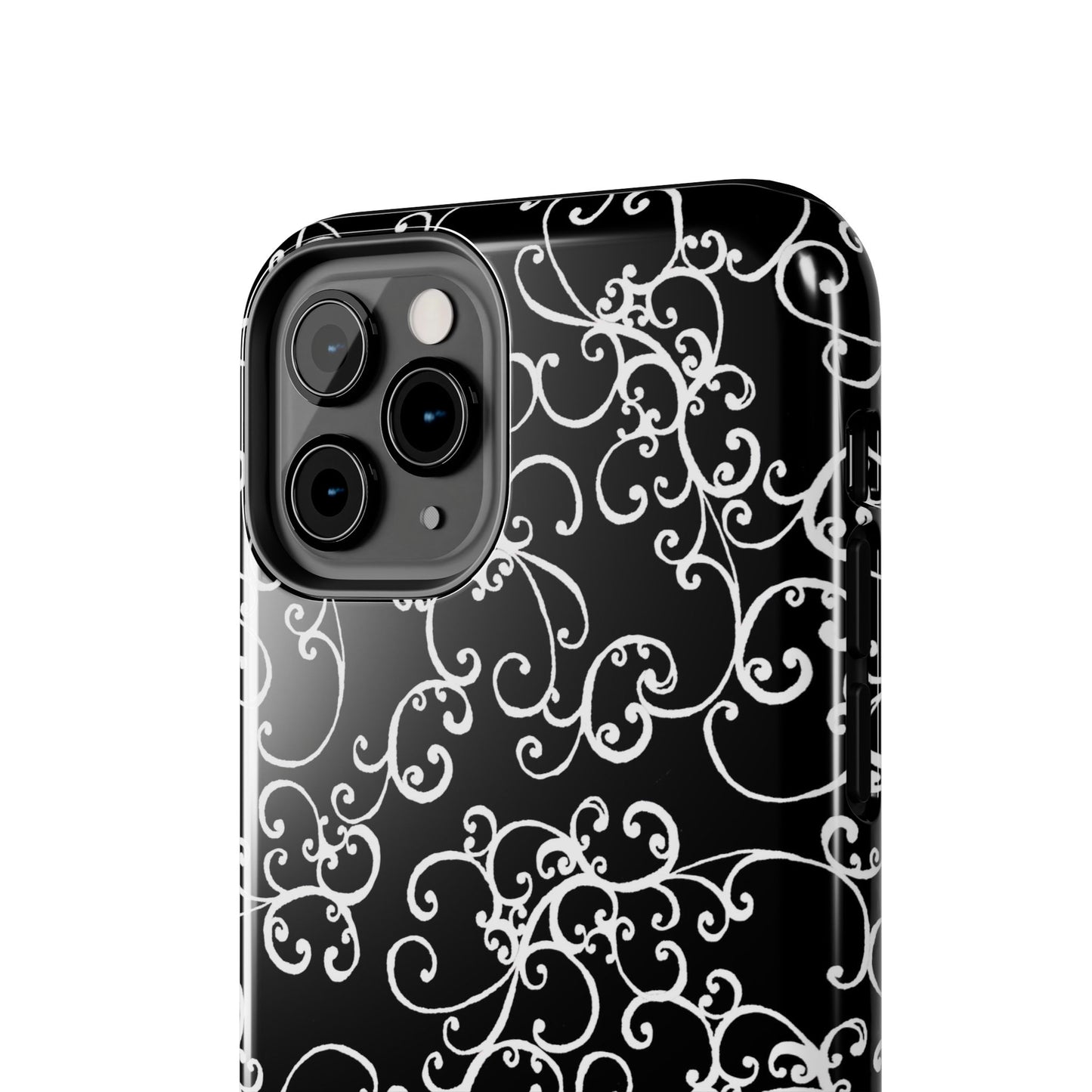 Elegant Scroll Black / White Phone Case