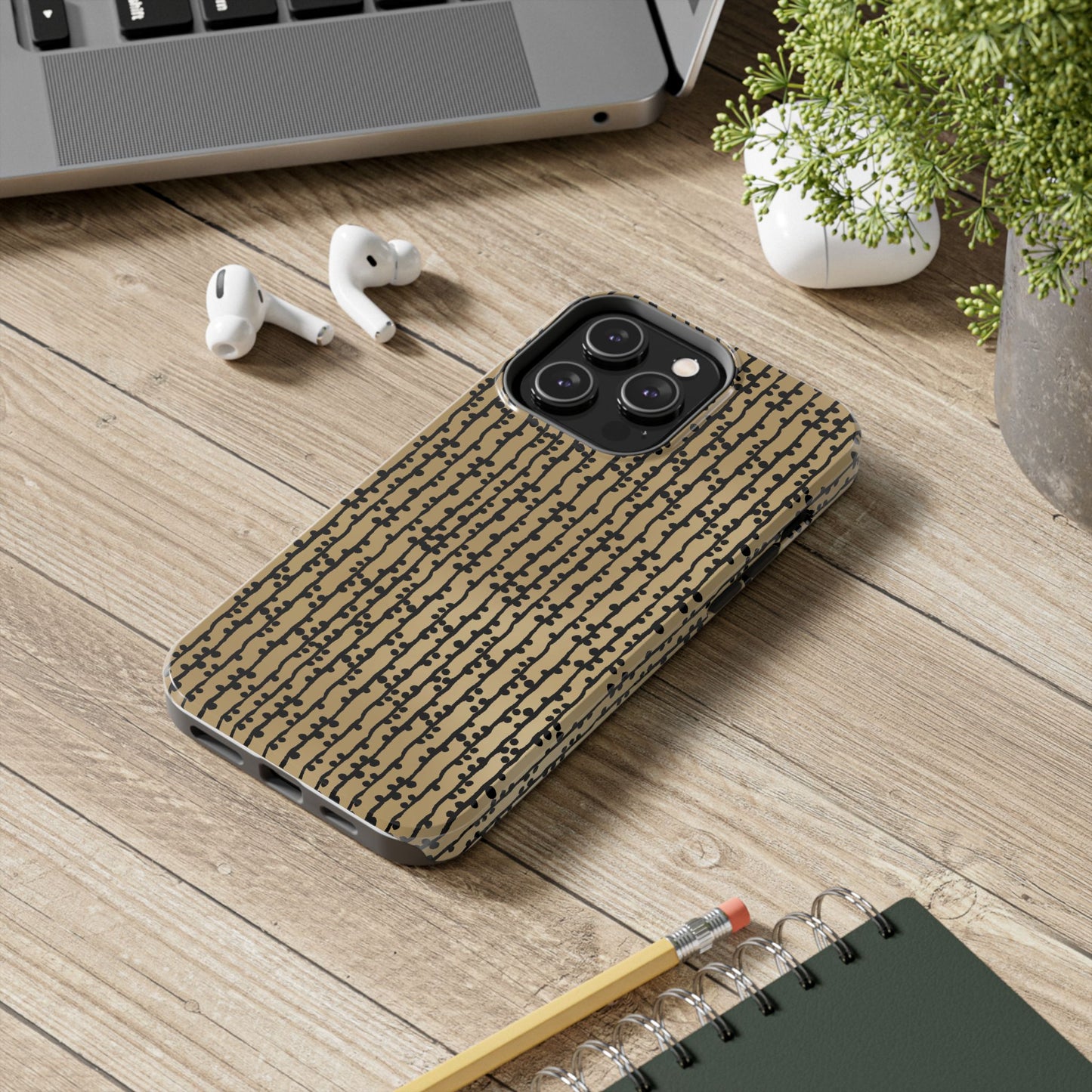 Loopy Stripe Tan Phone Case