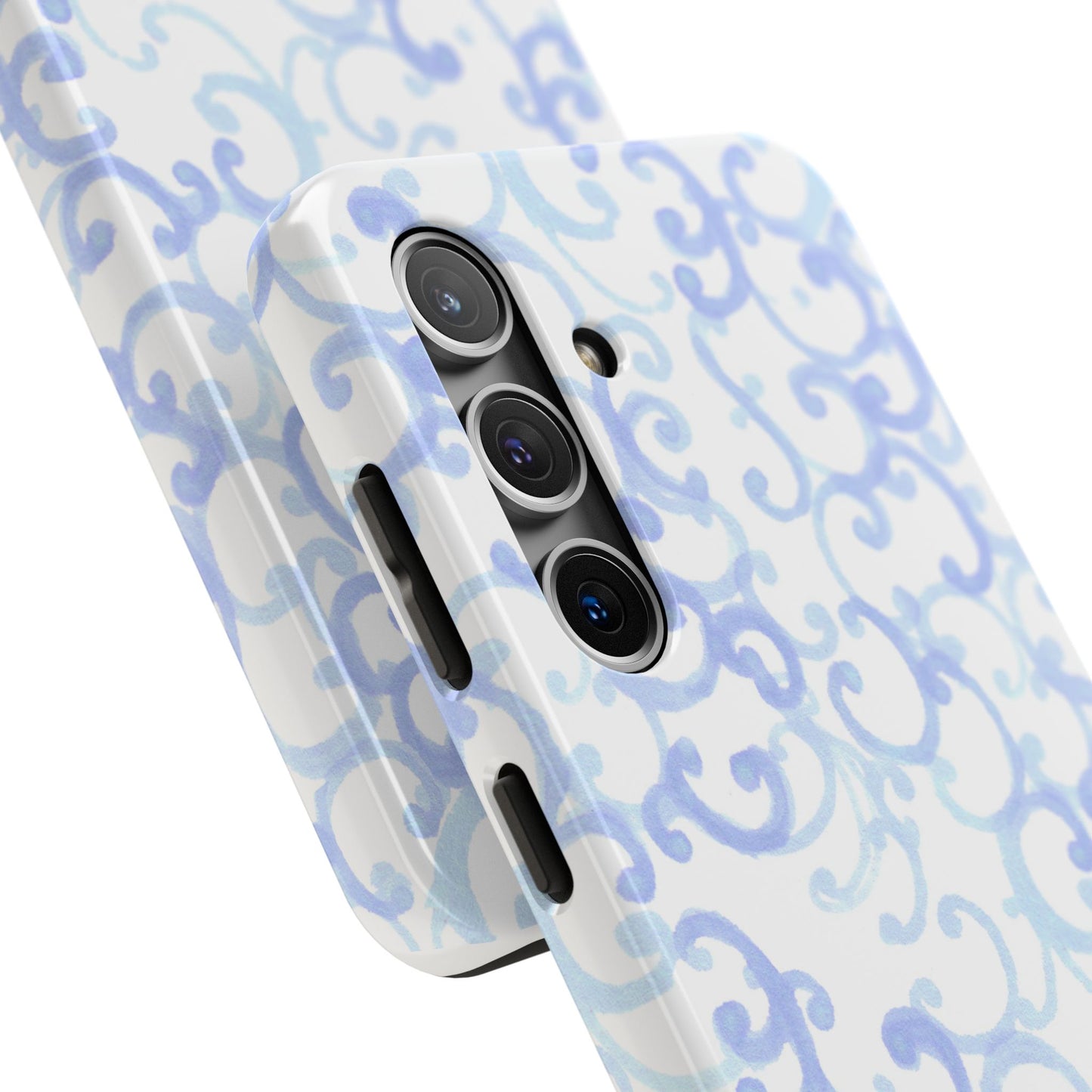 Scrollie White / Blue Phone Case
