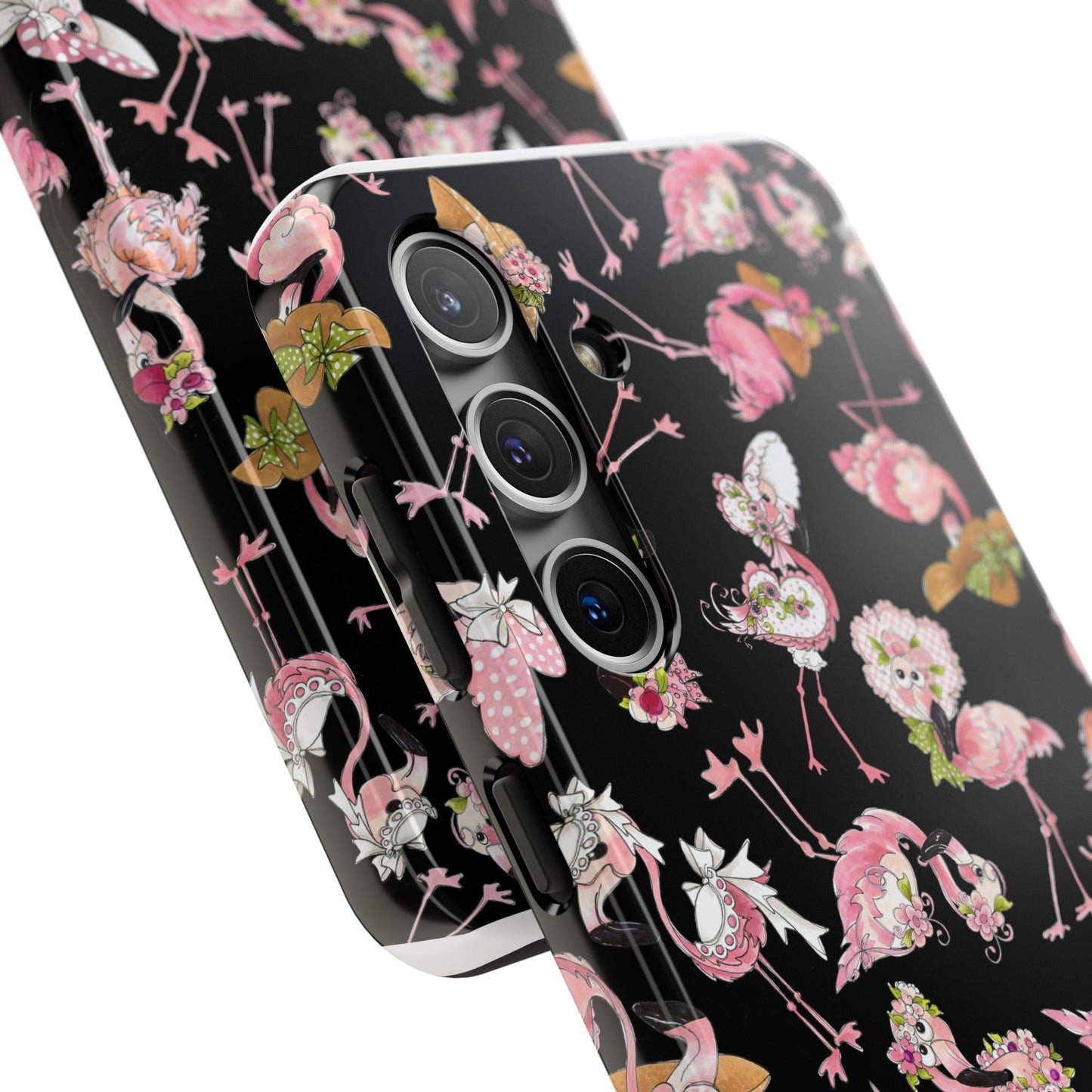 Tossed Flams Black Phone Case