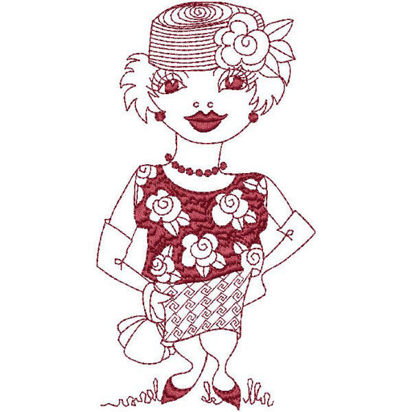 Redheads Machine Embroidery Design Collection - FLASH DRIVE