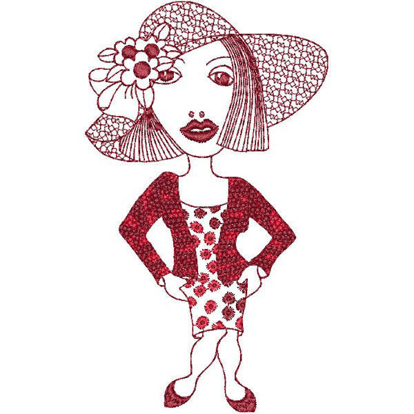 Redheads Machine Embroidery Design Collection - FLASH DRIVE