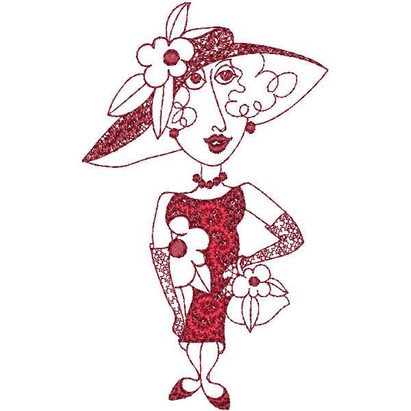 Redheads Machine Embroidery Design Collection - FLASH DRIVE