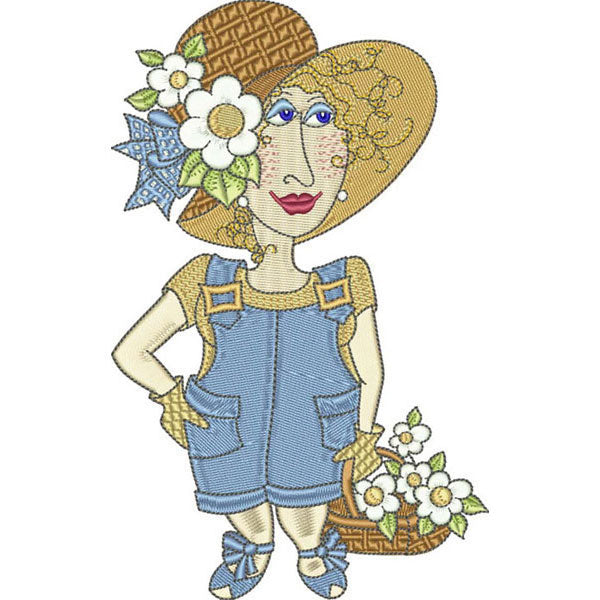 Fun Ladies Machine Embroidery Design Collection - FLASH DRIVE