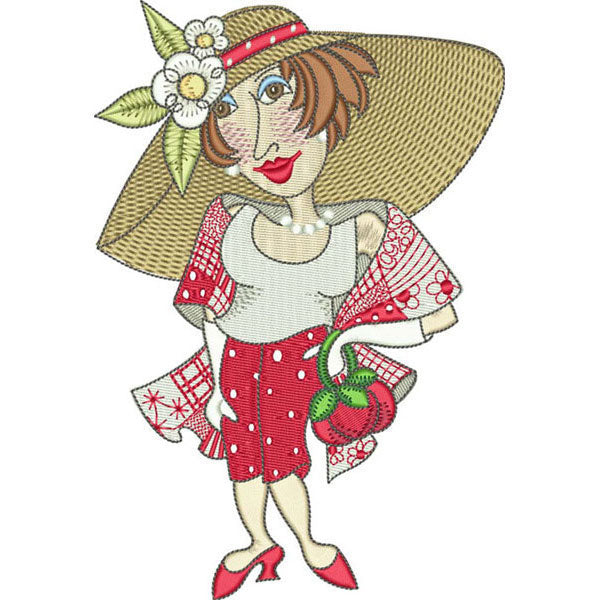 Fun Ladies Machine Embroidery Design Collection - FLASH DRIVE