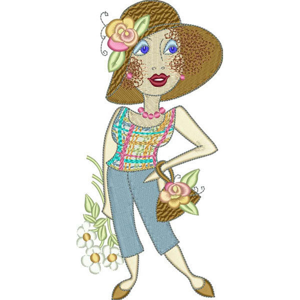 Fun Ladies Machine Embroidery Design Collection - FLASH DRIVE