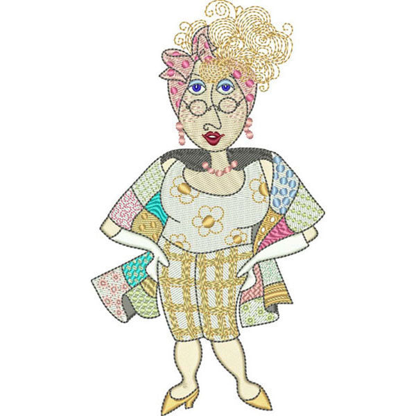 Fun Ladies Machine Embroidery Design Collection - FLASH DRIVE