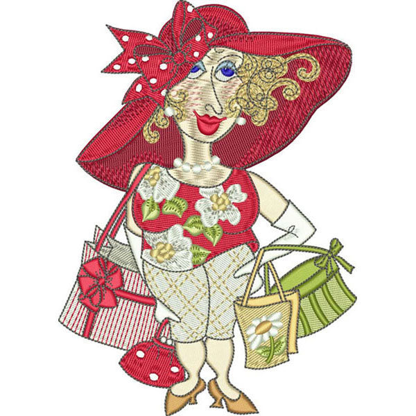 Fun Ladies Machine Embroidery Design Collection - FLASH DRIVE