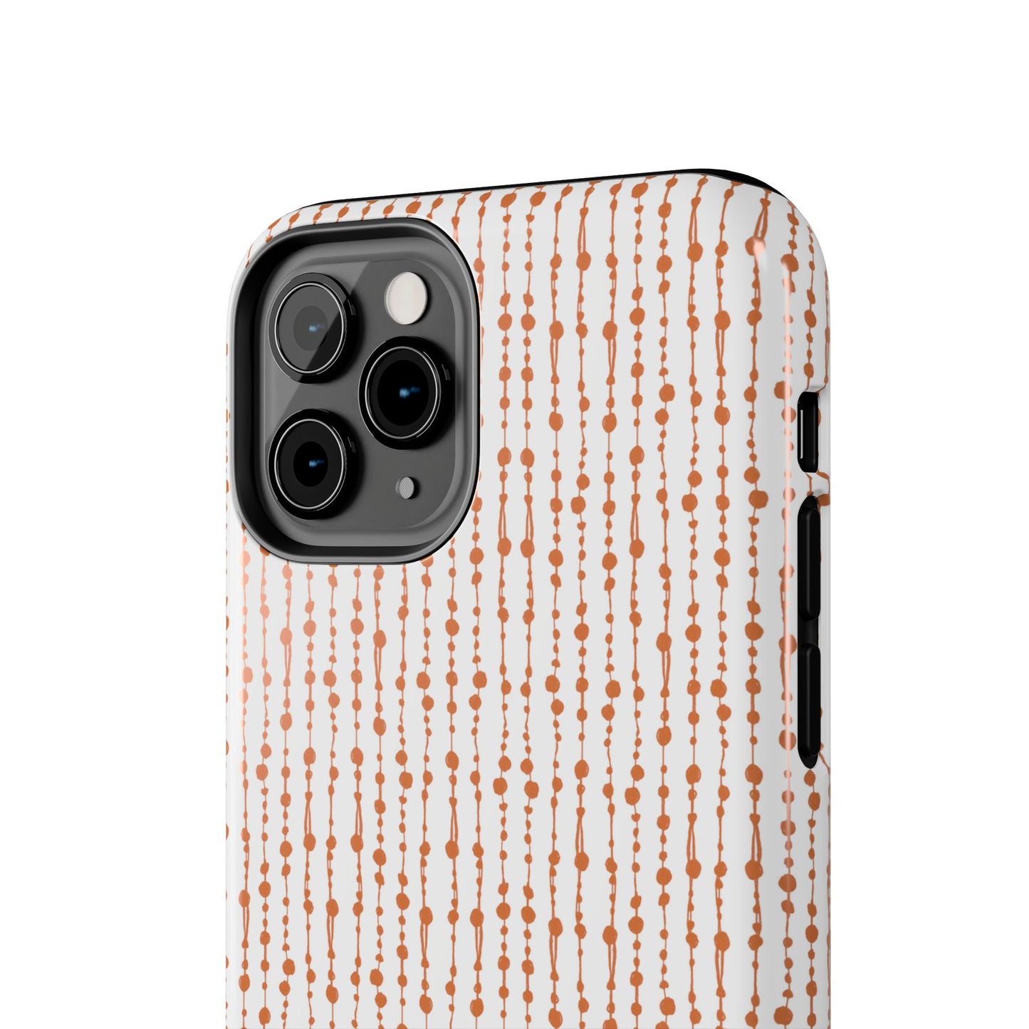 Beaded Curtain White / Bronze Phone Case
