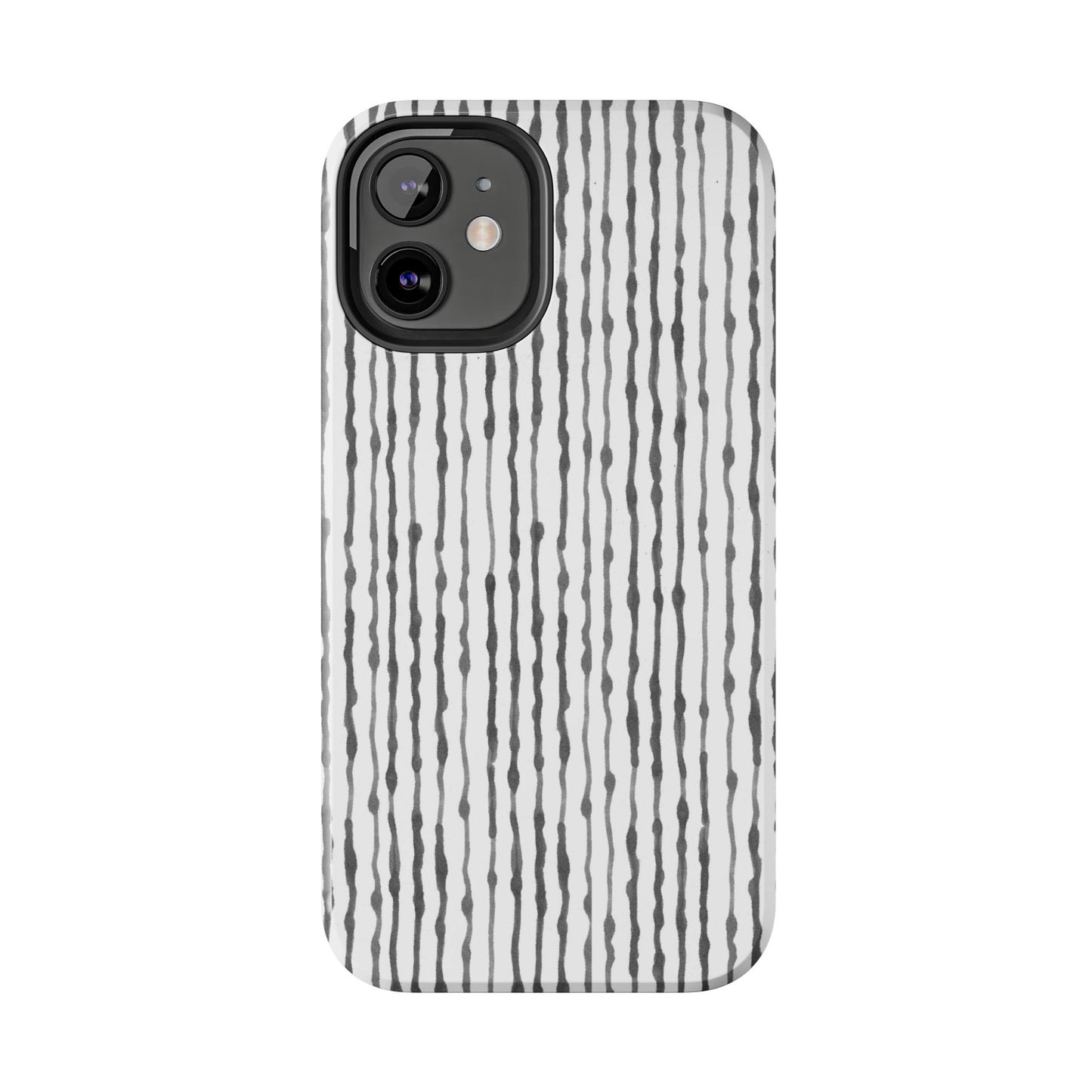 Faux Seersucker White / Charcoal Phone Case