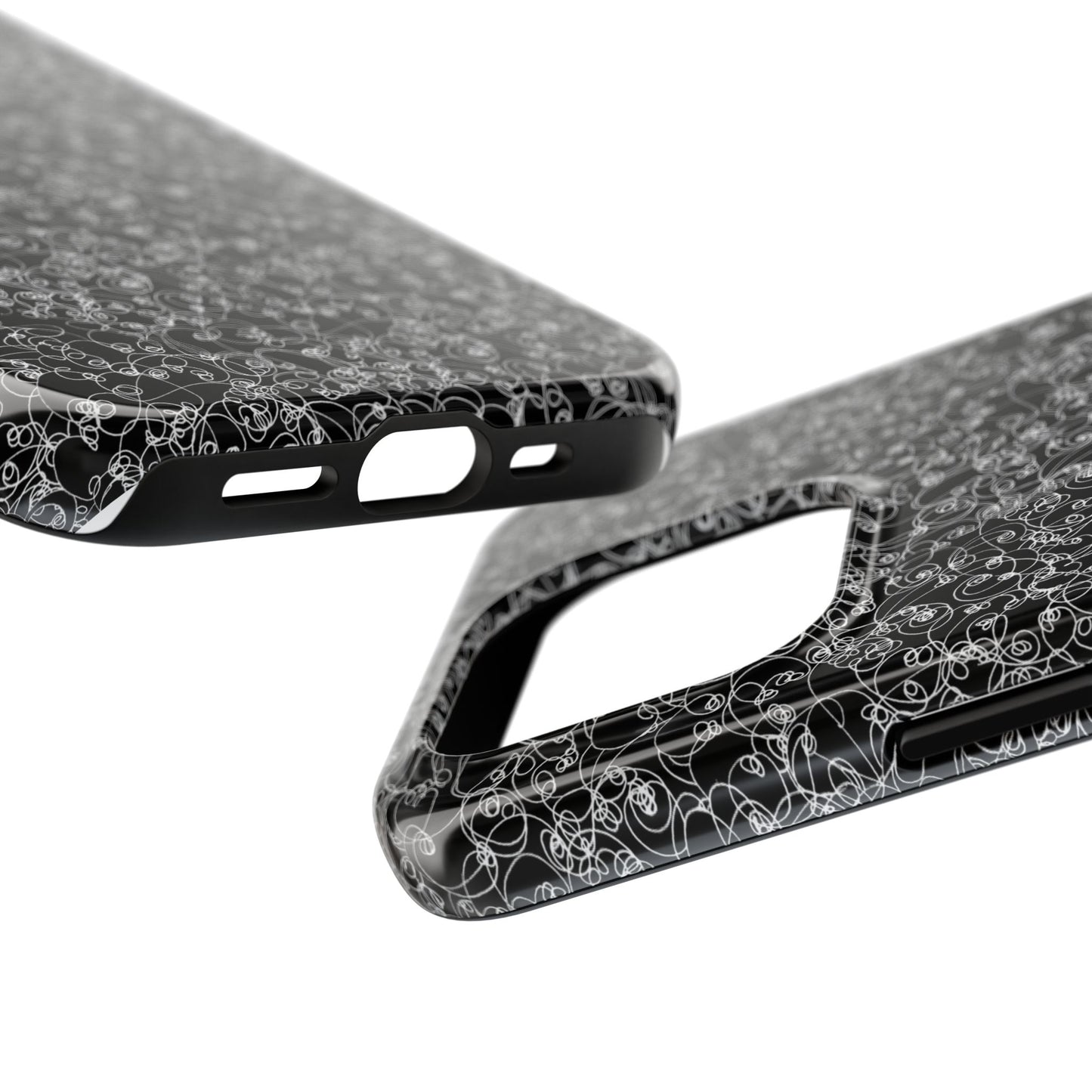 Scribble Black / White Phone Case