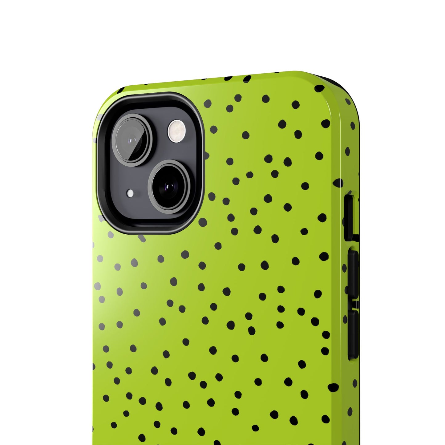 Dinky Dots Lime / Black Phone Case