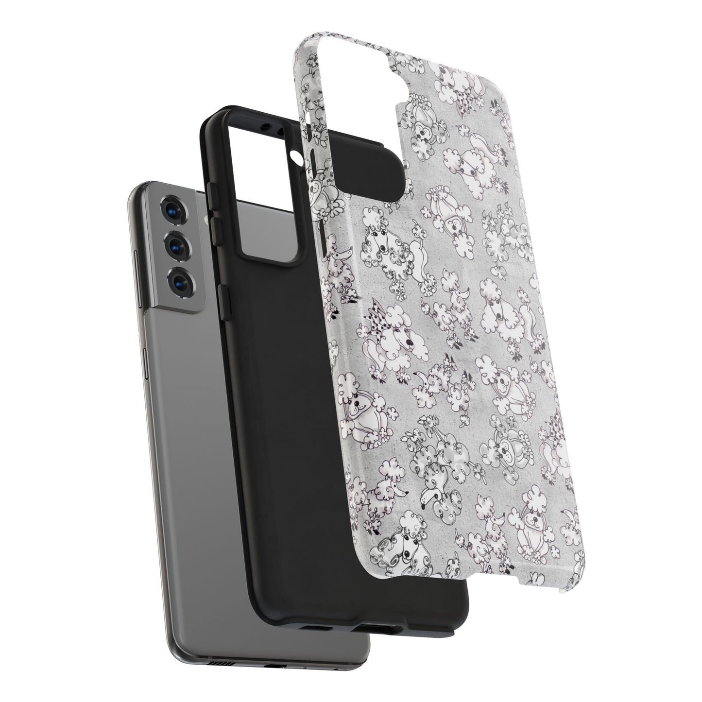 Paris Poodles Silver Phone Case