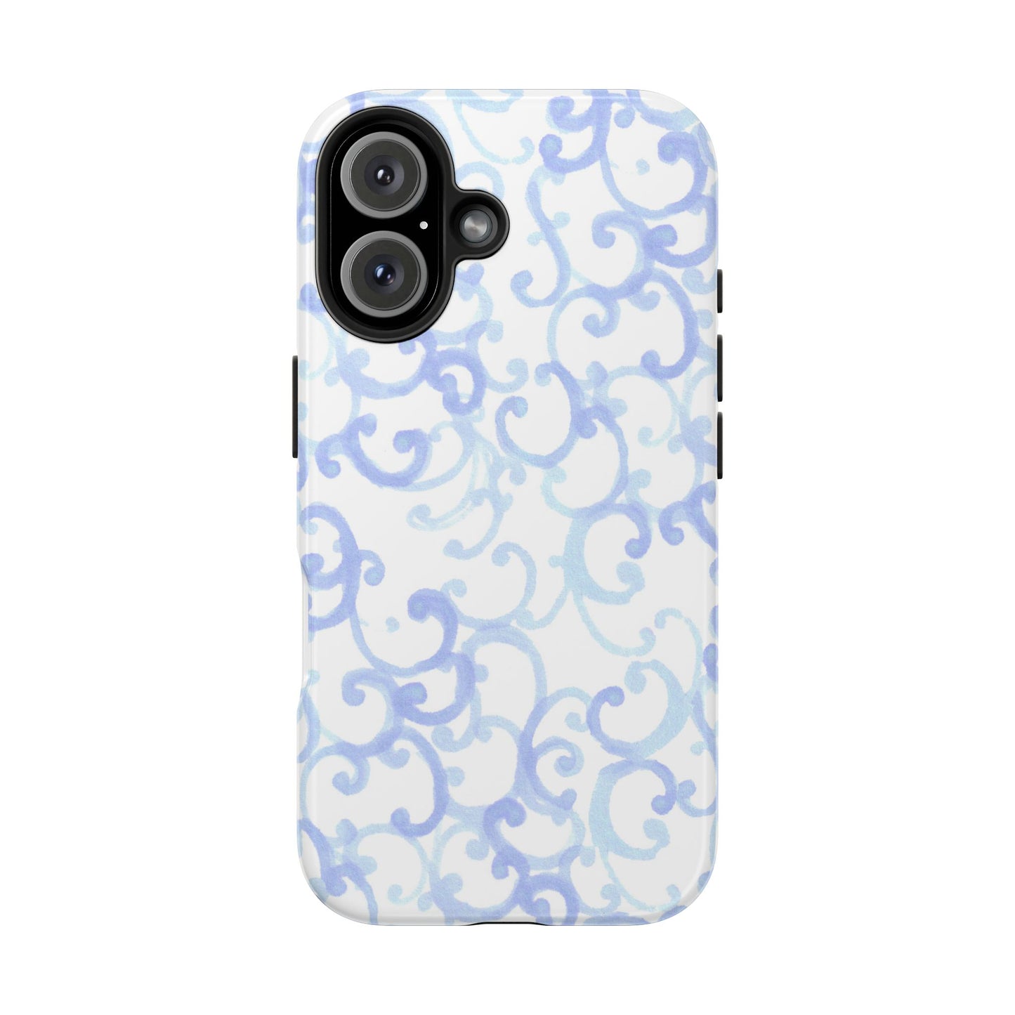 Scrollie White / Blue Phone Case