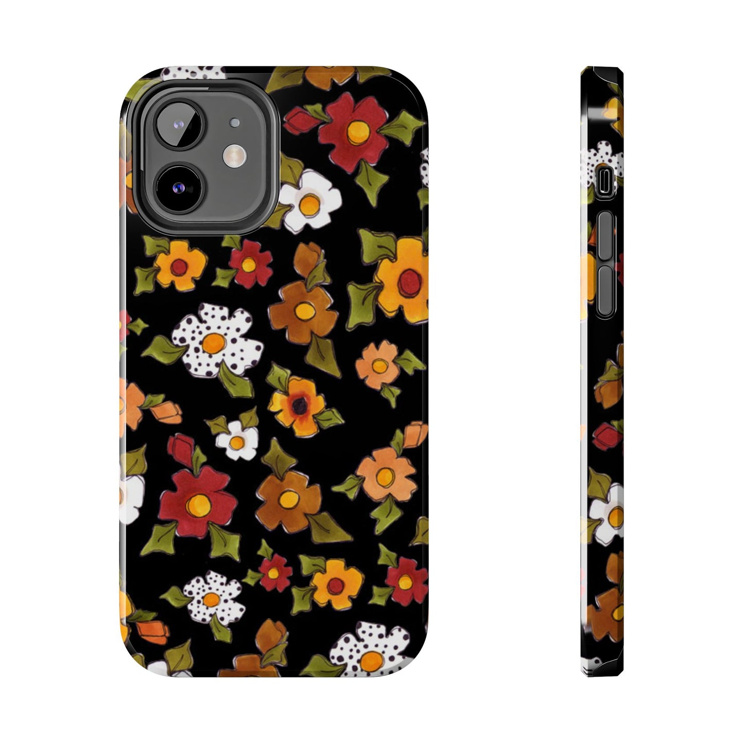 Spice Posie Black Phone Case