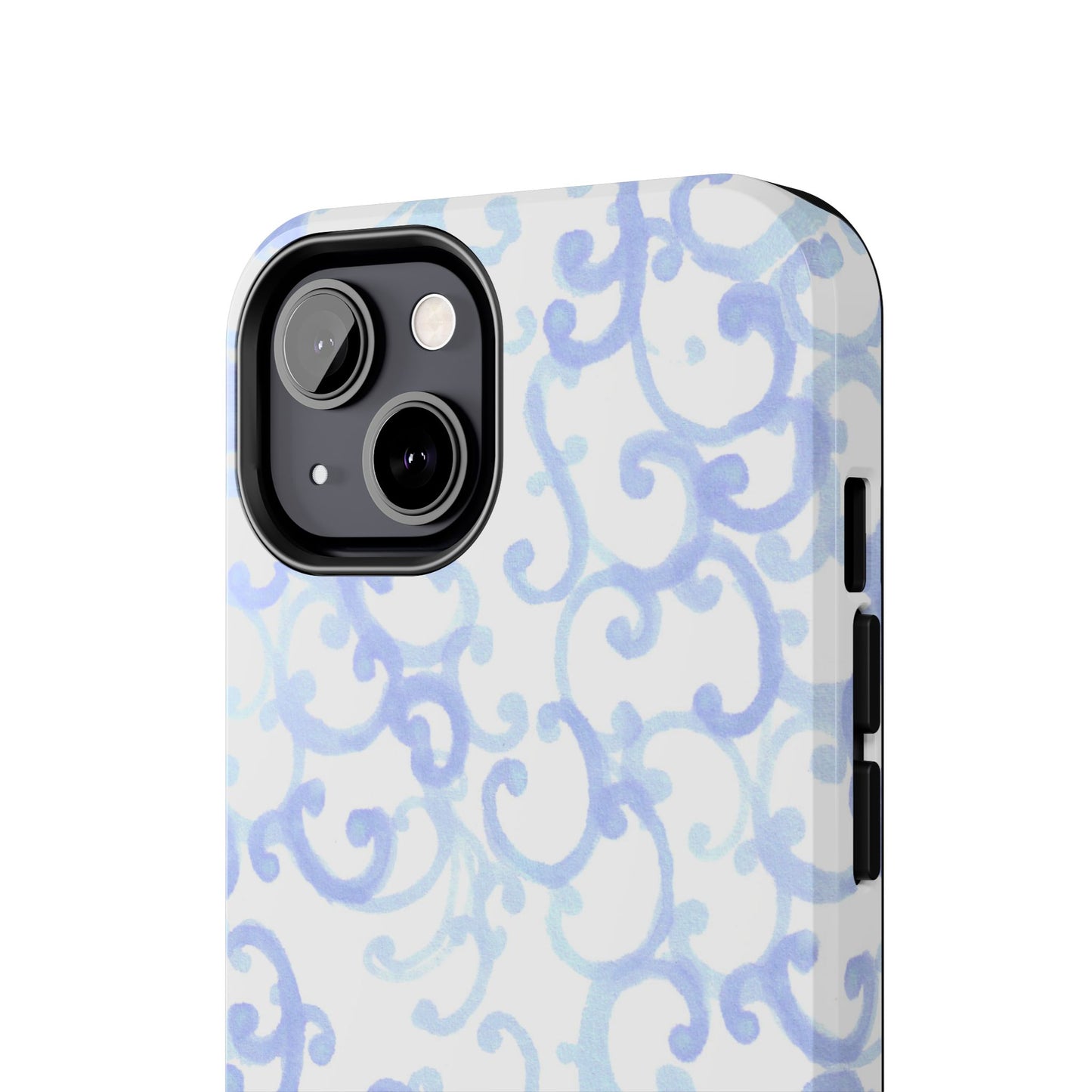 Scrollie White / Blue Phone Case