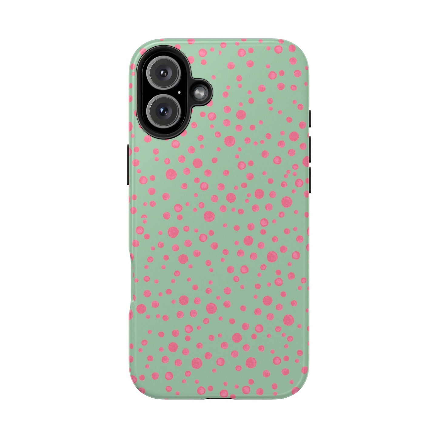 Balloon Dots Sage / Pink Phone Case