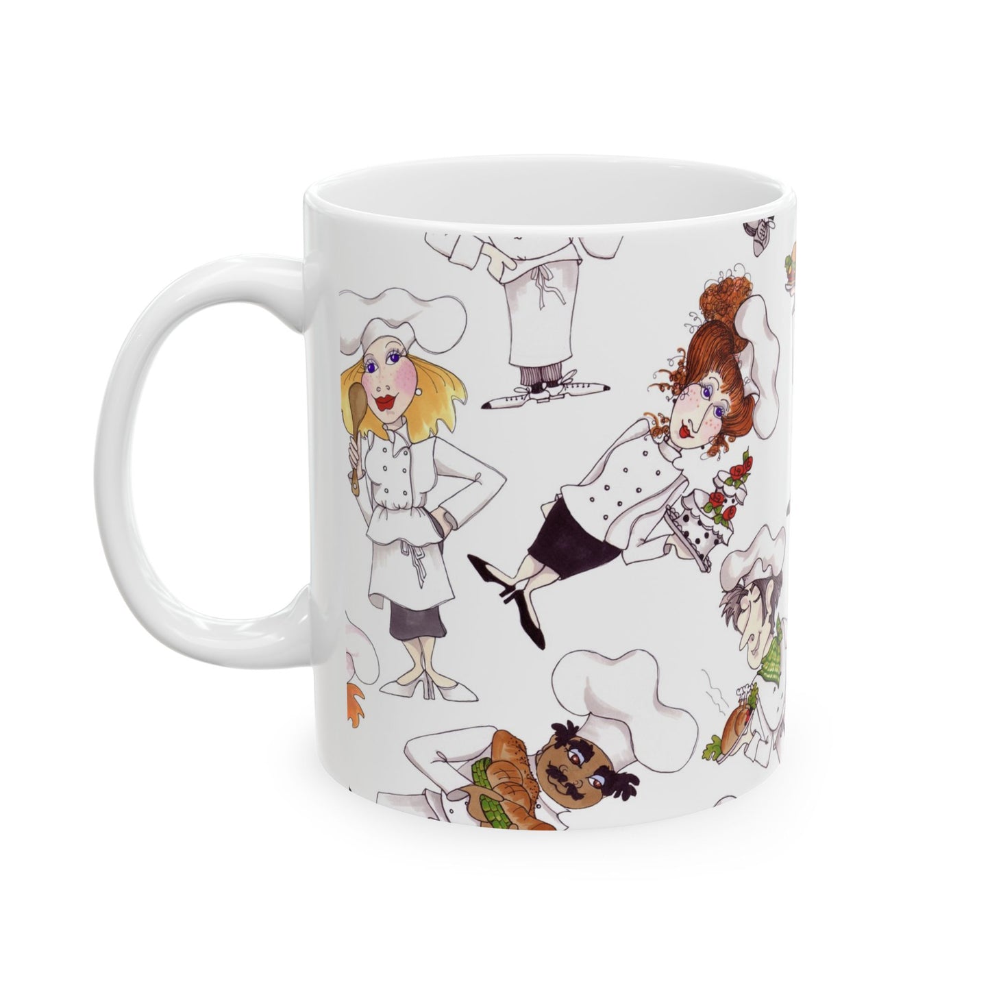 Tossed Chefs White Cup