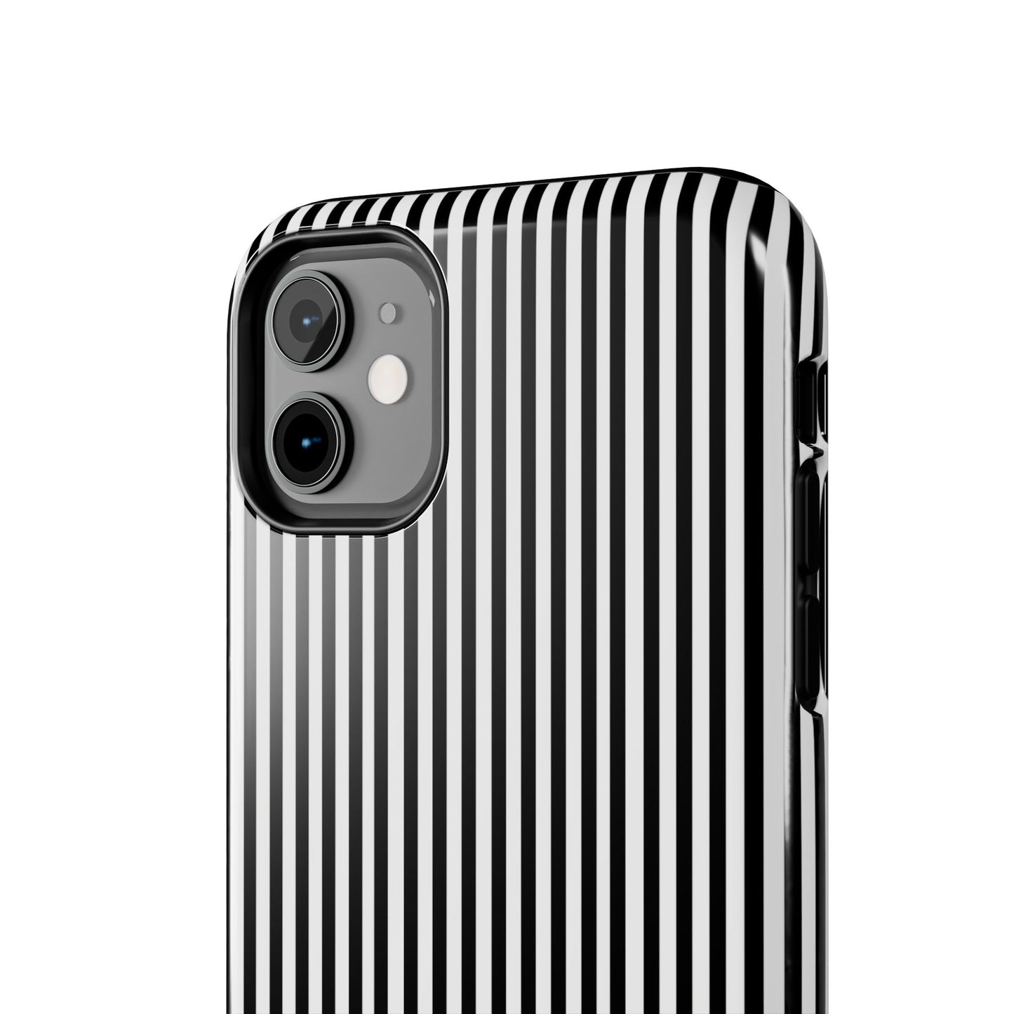 Stripe White / Black Phone Case