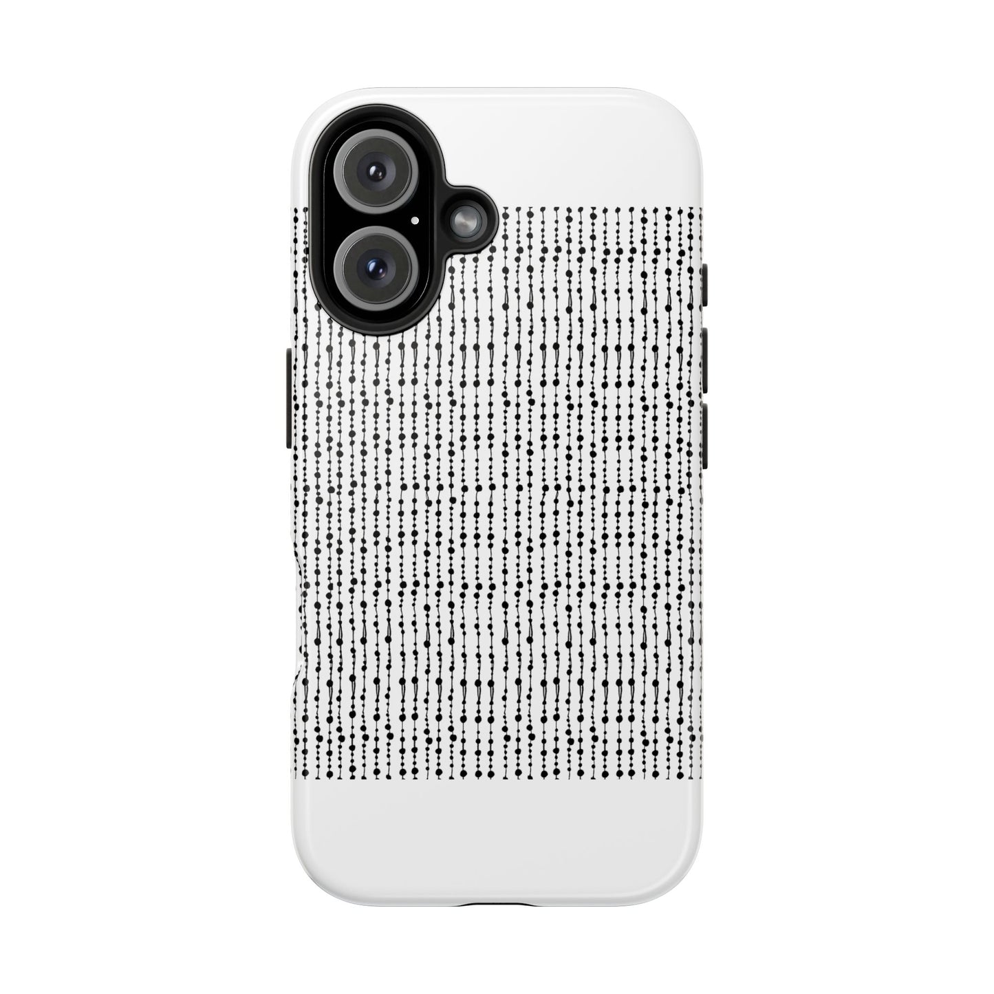 Beaded Curtain White / Black Phone Case