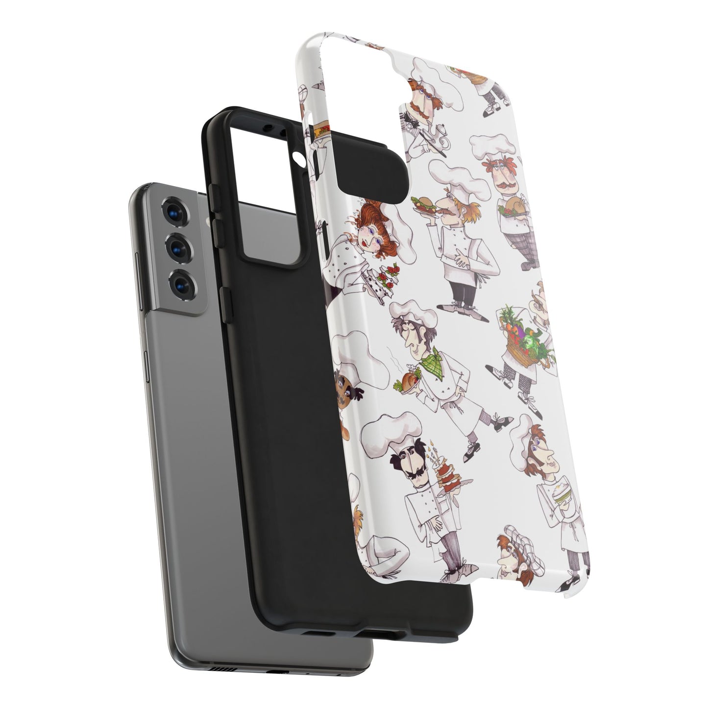 Tossed Chefs White Phone Case