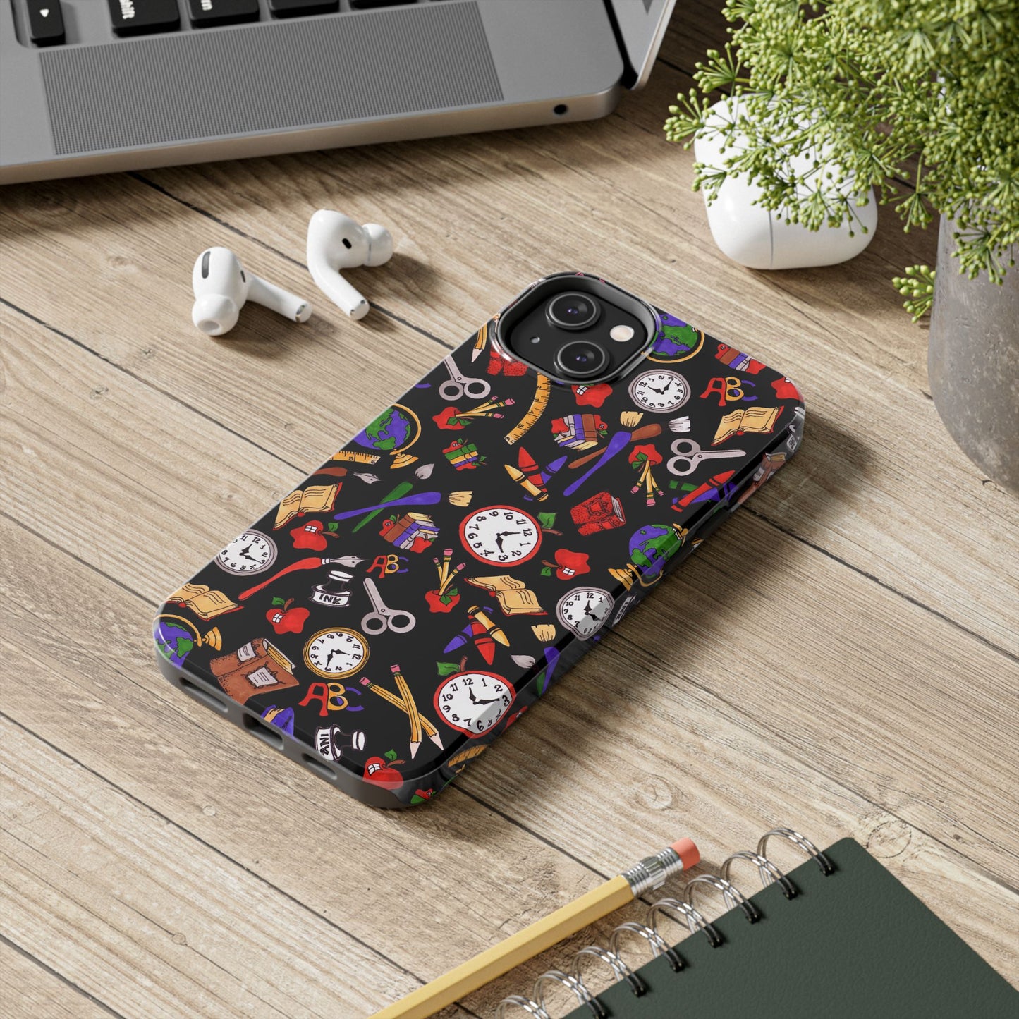 School Stuff Black Phone Case