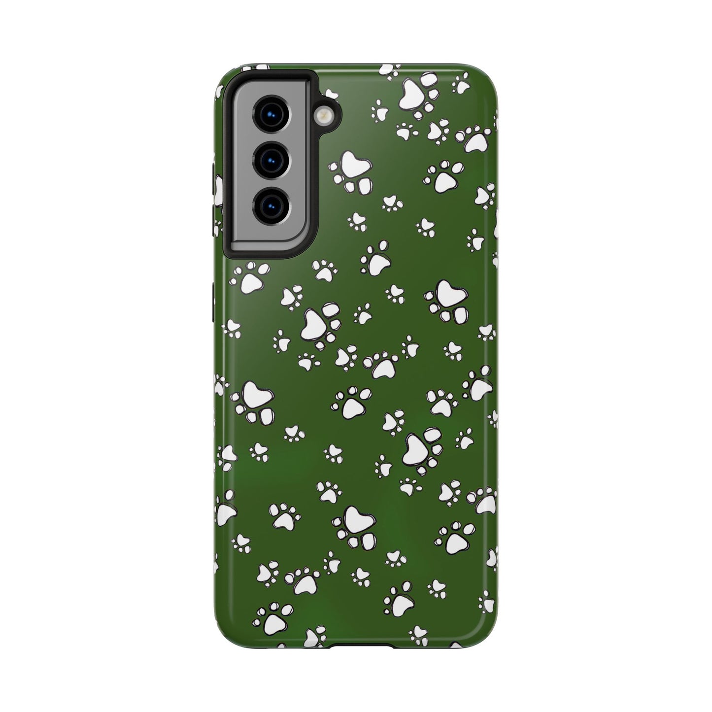 Paw Flakes Green Phone Case