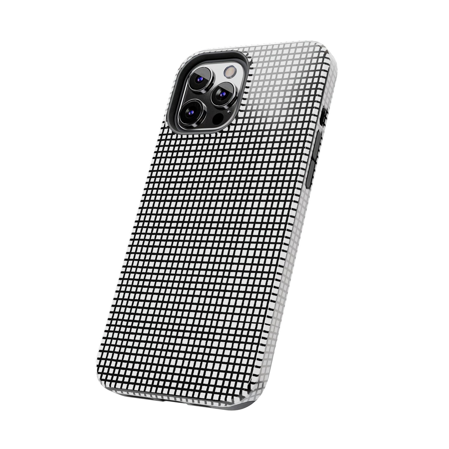 Gingham Black / White Phone Case