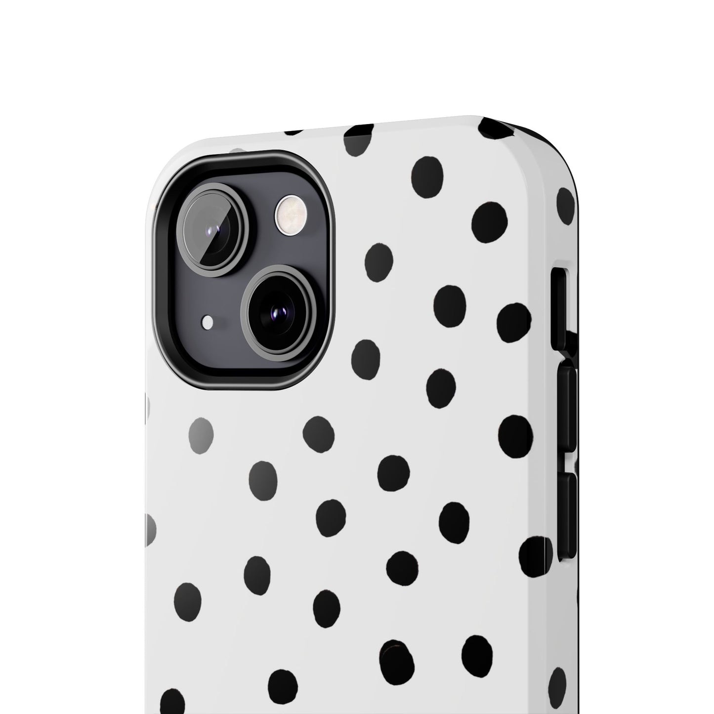 Dot White / Black Phone Case