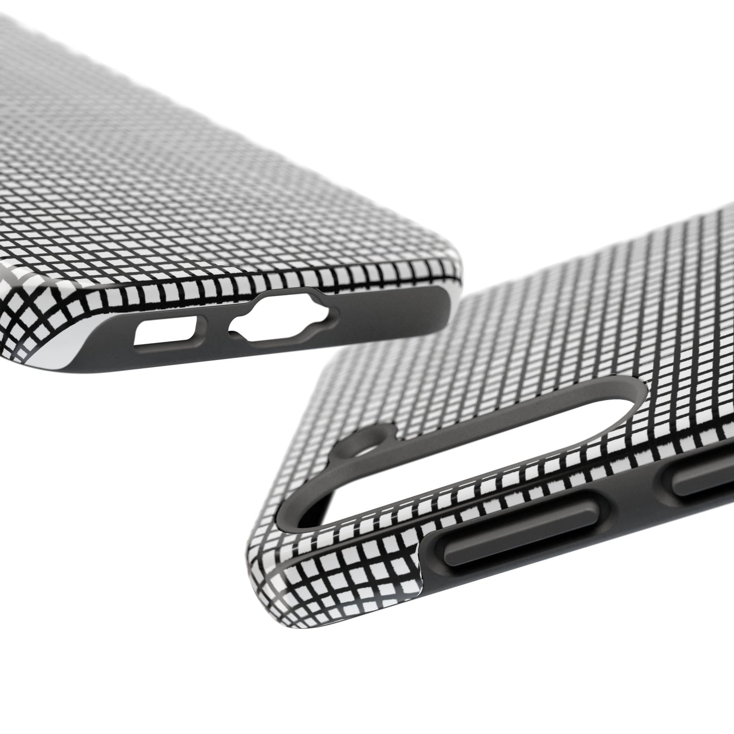 Gingham Black / White Phone Case