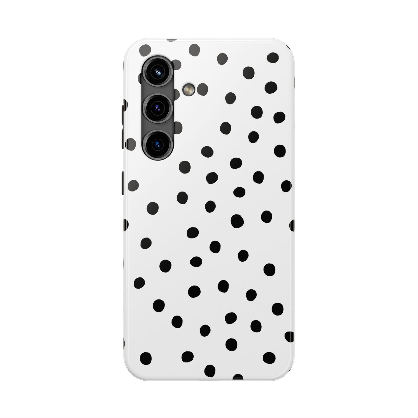 Dot White / Black Phone Case