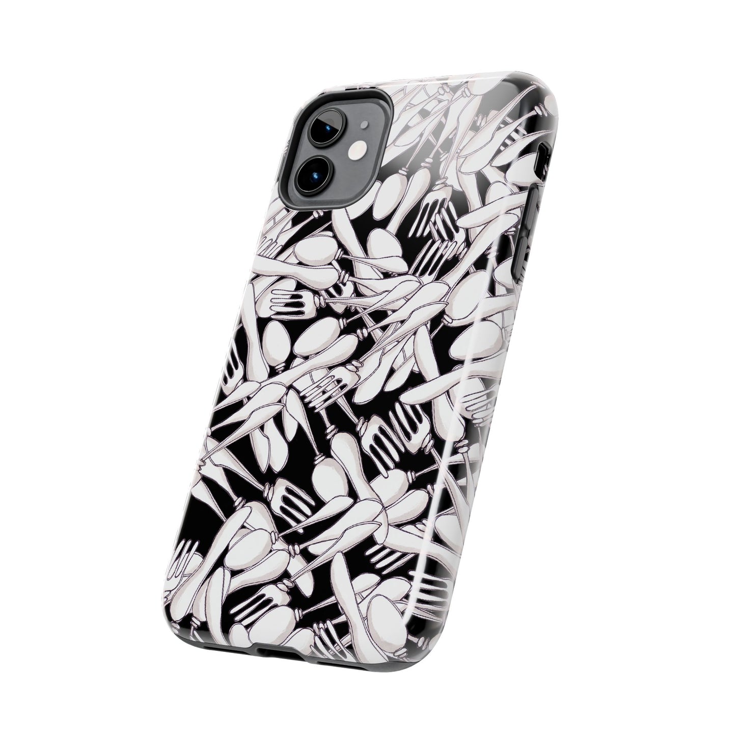 Silverware Wars Black Phone Case