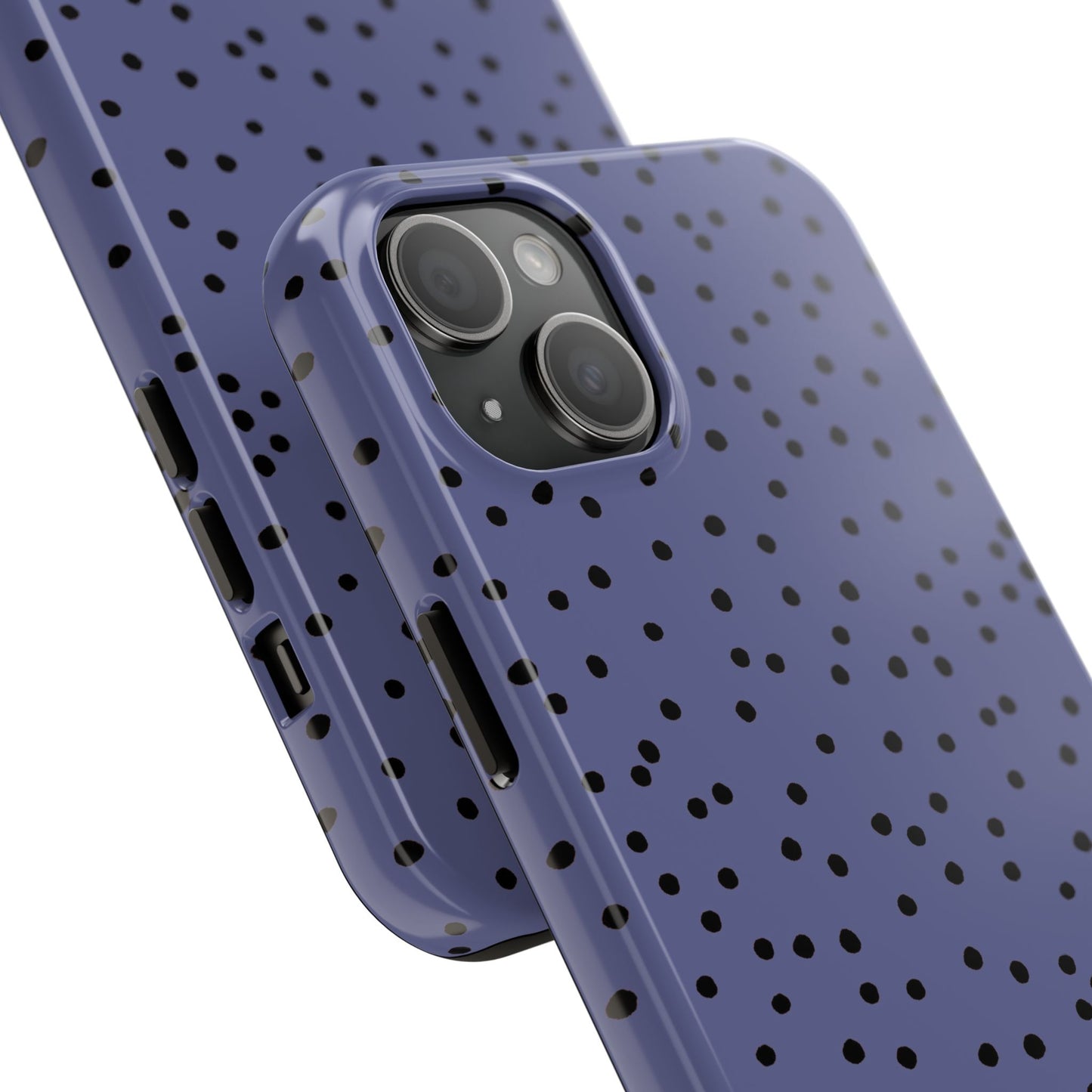 Dinky Dots Blue / Black Phone Case